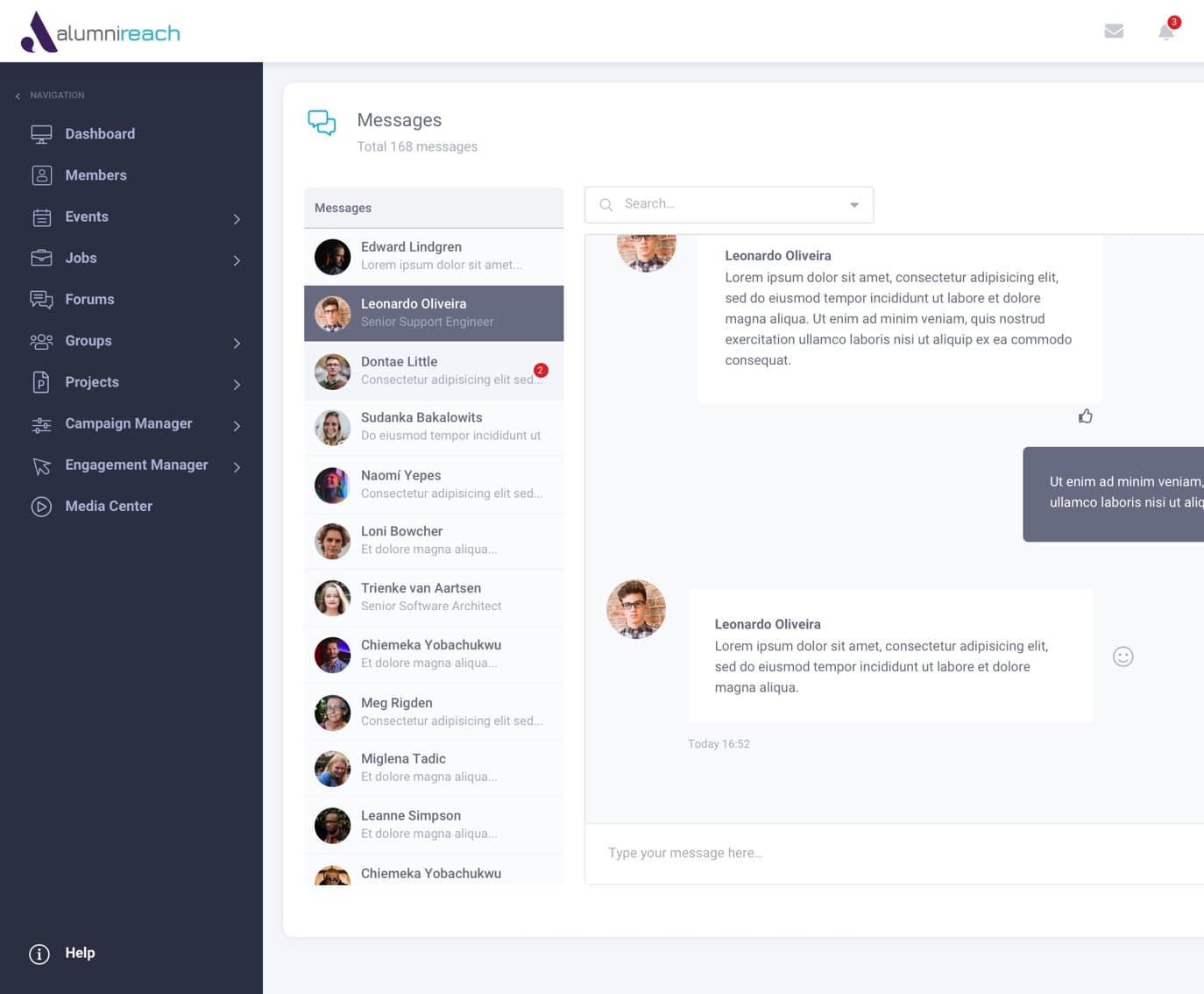 Good Fellas-Project Alumni Reach Dashboard Ux / Ui Design Good Fellas
